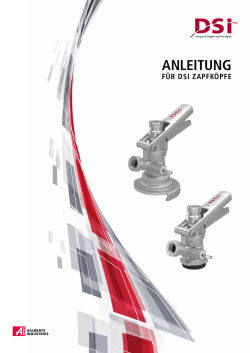 ANLEITUNG - DSI Getränkearmaturen GmbH
