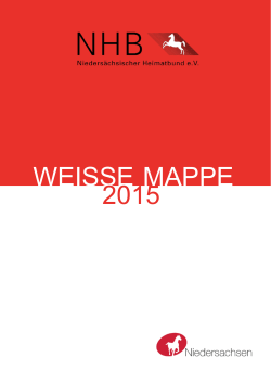 weisse mappe 2015 - Niedersächsischer Heimatbund e.V.