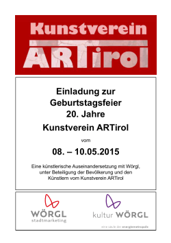 08. – 10.05.2015 - Kunstverein ARTirol