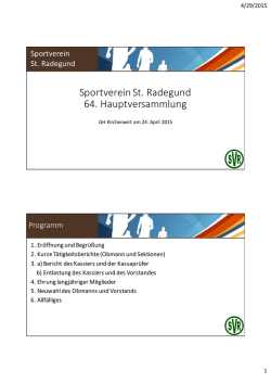 JHV 2015 - SV St. Radegund