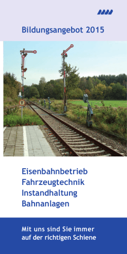 Eisenbahnbetrieb Fahrzeugtechnik Instandhaltung