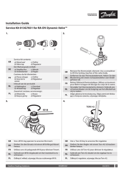 Installation Guide Service Kit 013G7831 for RA-DV