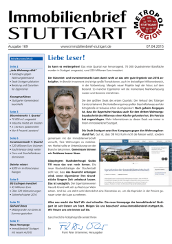 Immobilienbrief STUTTGART - Immobilienbewertung Stuttgart