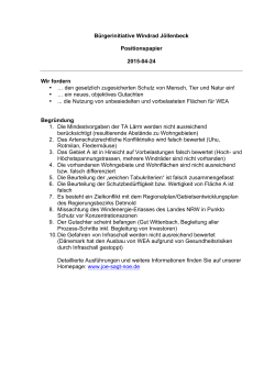 2015-04-24 Positionspapier Bürgerinitiative Windrad Jöllenbeck