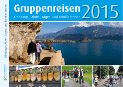 Gruppenreisen 2015 - Neander Diakonie im Kirchenkreis