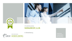 SOZIALRECHT, LL.M. - SRH Hochschule Heidelberg