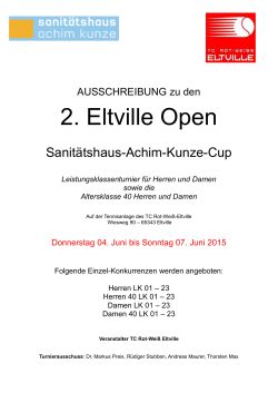 2. Eltville Open - TC Rot Weiss Eltville