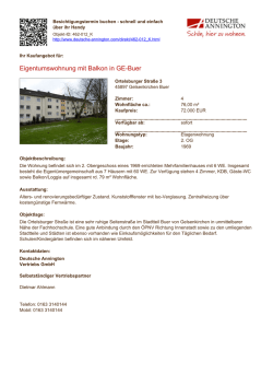 Eigentumswohnung mit Balkon in GE-Buer