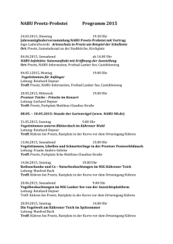 Jahresprogramm 2015 NABU Preetz
