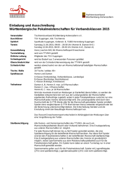 Einladung und Ausschreibung