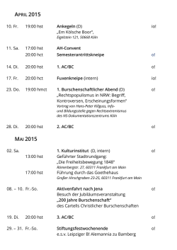 Semesterprogramm herunterladen - Burschenschaft Ascania zu K&ouml;ln