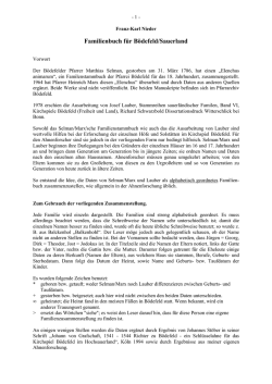 Familiebuch Bödefeld - Franz