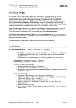 Beiblatt Orgel - Musikschulmanagement Niederösterreich