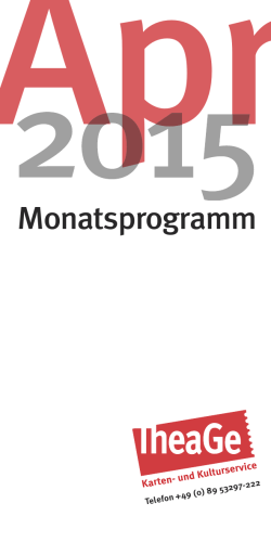 Monatsprogramm April 2015