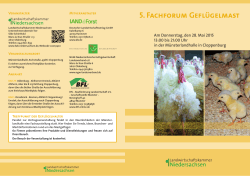 5. FAchFoRUM GEFlüGElMAst - Landwirtschaftskammer Niedersachsen