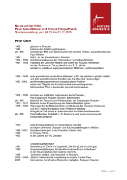 Neues auf der Höhe Peter Albert/Malerei und Roland Phleps/Plastik