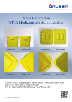 Neue Generation WIVA Medizinische Abfallbehälter