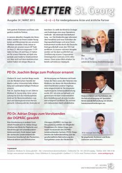 PD Dr. Joachim Beige zum Professor ernannt Dr