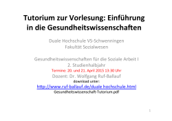 Tutorium - Dr. Wolfgang Ruf