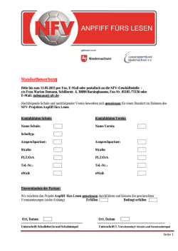 Bewerbungsbogen "Anpfiff f&uuml;rs Leben"