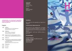 12. Juni 2015 9.30 – 17.00 Uhr Suchtprävention und