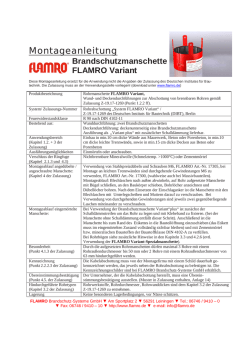 Montageanleitung - Flamro Brandschutz