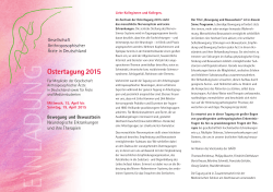Programm und Anmeldung - Medizinische Sektion am Goetheanum