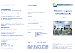 Programm und Anmeldung - Krankenhaus Porz am Rhein