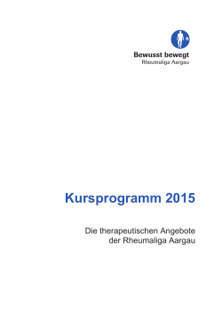 Jahresprogramm 2015 - Rheumaliga Schweiz