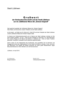 Gru&szlig;wort - Stadt L&uuml;btheen