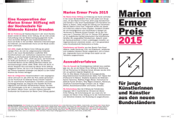 Marion Ermer Preis 2015 - Marion-Ermer