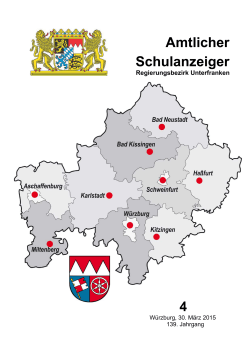 Schulanzeiger April 2015 - Regierung von Unterfranken