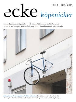"ecke köpenicker" Nr. 2 - April 2015