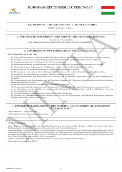 europass zeugniserläuterung - Nemzeti Referencia Központ