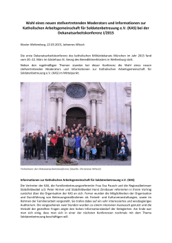 Dekanatsarbeitskonferenz I/2015 im Kloster Weltenburg