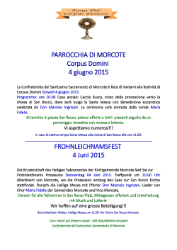 PARROCCHIA DI MORCOTE Corpus Domini 4
