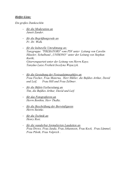 Helfer-Liste: Ein gro&szlig;es Dankesch&ouml;n