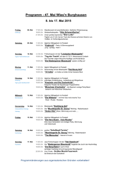 Programm - 47. Mai Wies`n Burghausen