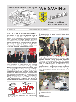 Jurabote 4/2015 - Stadt Weismain