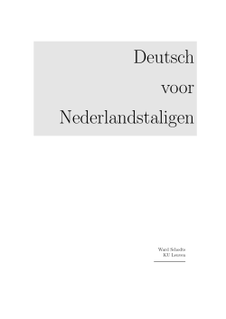 Deutsch voor Nederlandstaligen