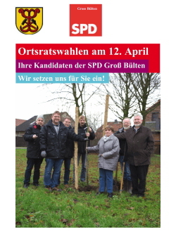 Flyer der SPD Groß Bülten 2015 - SPD