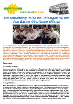 Reise ins Chiemgau mit dem Bäner Oberländer Müsigli