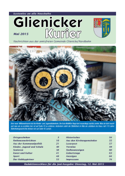 Glienicker Kurier Mai 2015