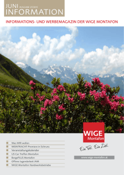InformatIon - WIGE Montafon
