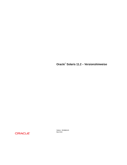 Oracle® Solaris 11.2 – Versionshinweise