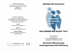 Flyer - Rheuma-Liga Arbeitsgemeinschaft Würzburg