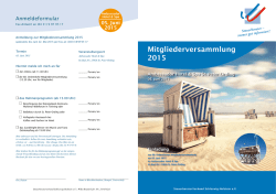Einladung zur 68. Ordentlichen Mitgliederversammlung