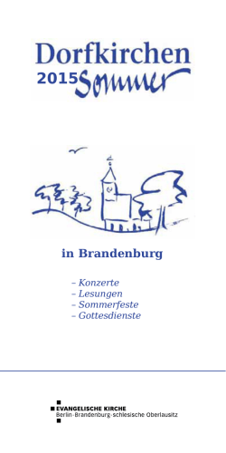 Broschüre Dorfkirchensommer als PDF