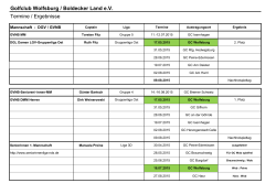 Golfclub Wolfsburg / Boldecker Land e.V. Termine / Ergebnisse
