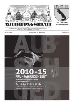 Donnerstag, 16.04.2015